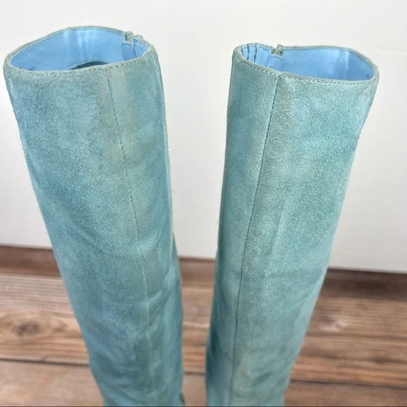 Vintage Blue Suede Boots Size 7 - Picture 9 of 16